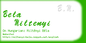 bela miltenyi business card